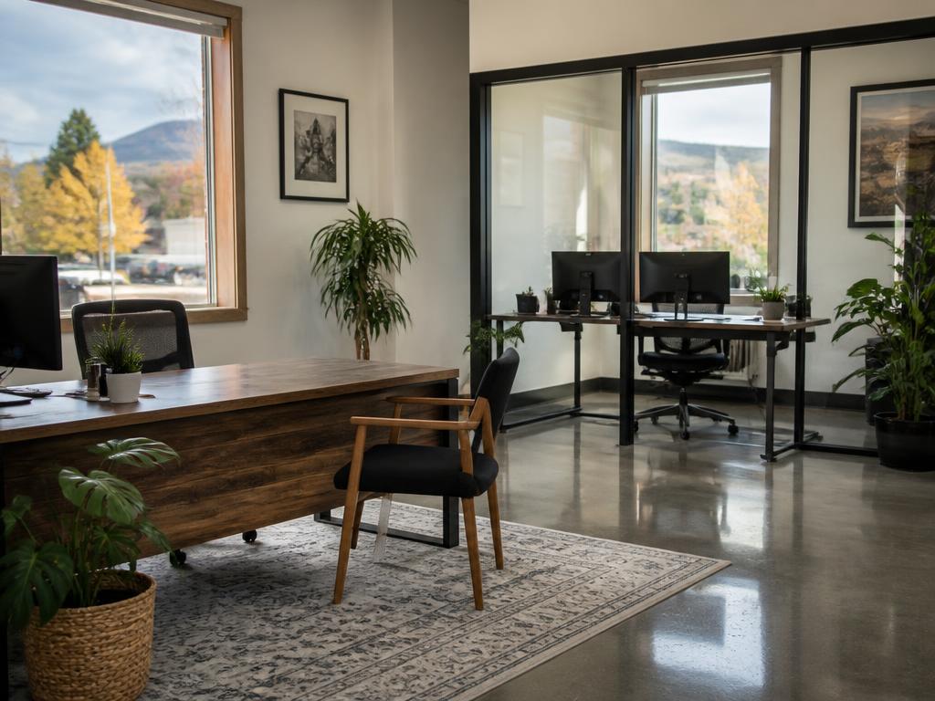 Freshly cleaned and organized professional office